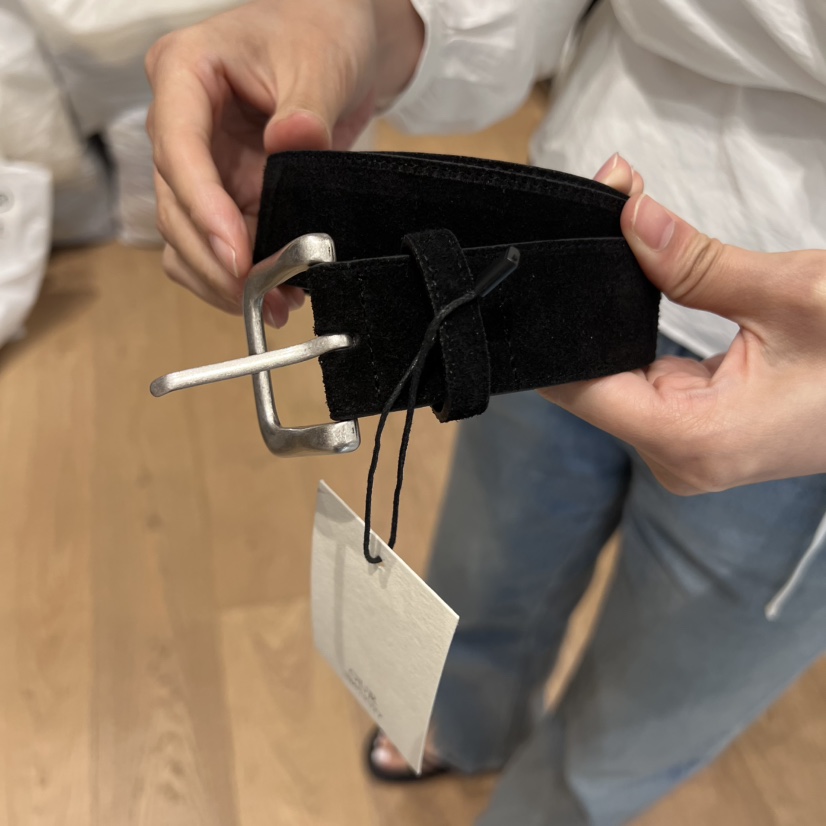 OUR-A東大門㊣直郵女士新品25秋冬休閑熱賣腰帶絨面革腰帶OUR-A腰帶圖色1