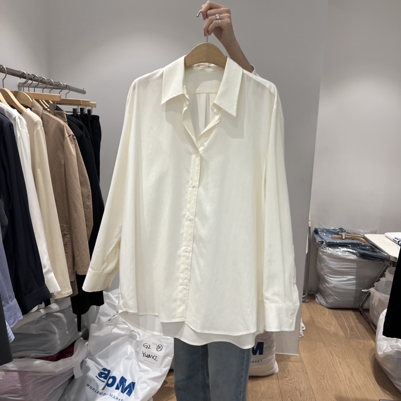 OUR-A韓國代購㊣女士新品職業時尚休閑真品襯衫蕾絲衫天絲OUR-A襯衫/蕾絲衫圖色4