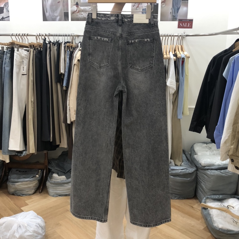 NOWHERE韓國代購㊣女士新品25秋冬真品人氣職業時尚休閑牛仔褲NOWHERE牛仔褲