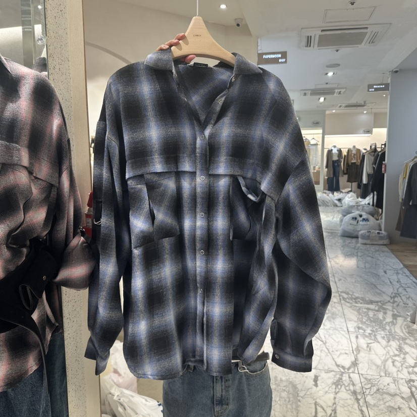 COMELY東大門㊣實拍女士新品25秋冬人氣襯衫蕾絲衫不含腰帶COMELY襯衫/蕾絲衫圖色2