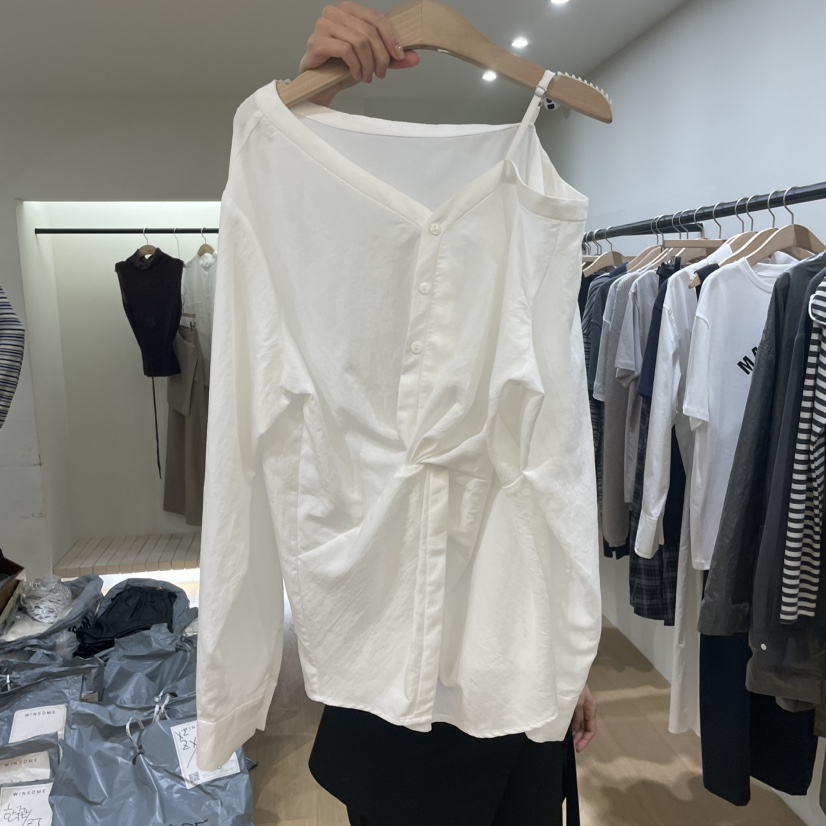 WINSOME東大門㊣代購女裝新品休閑25秋冬熱賣真品襯衫蕾絲衫WINSOME襯衫/蕾絲衫