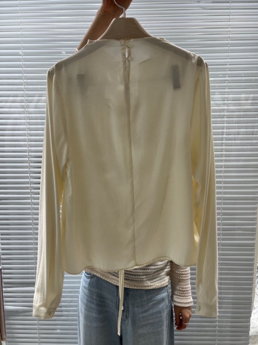 FF韓國代購㊣女士新品休閑真品25秋冬襯衫蕾絲衫含腰繩高領FF/SUNDAY襯衫/蕾絲衫