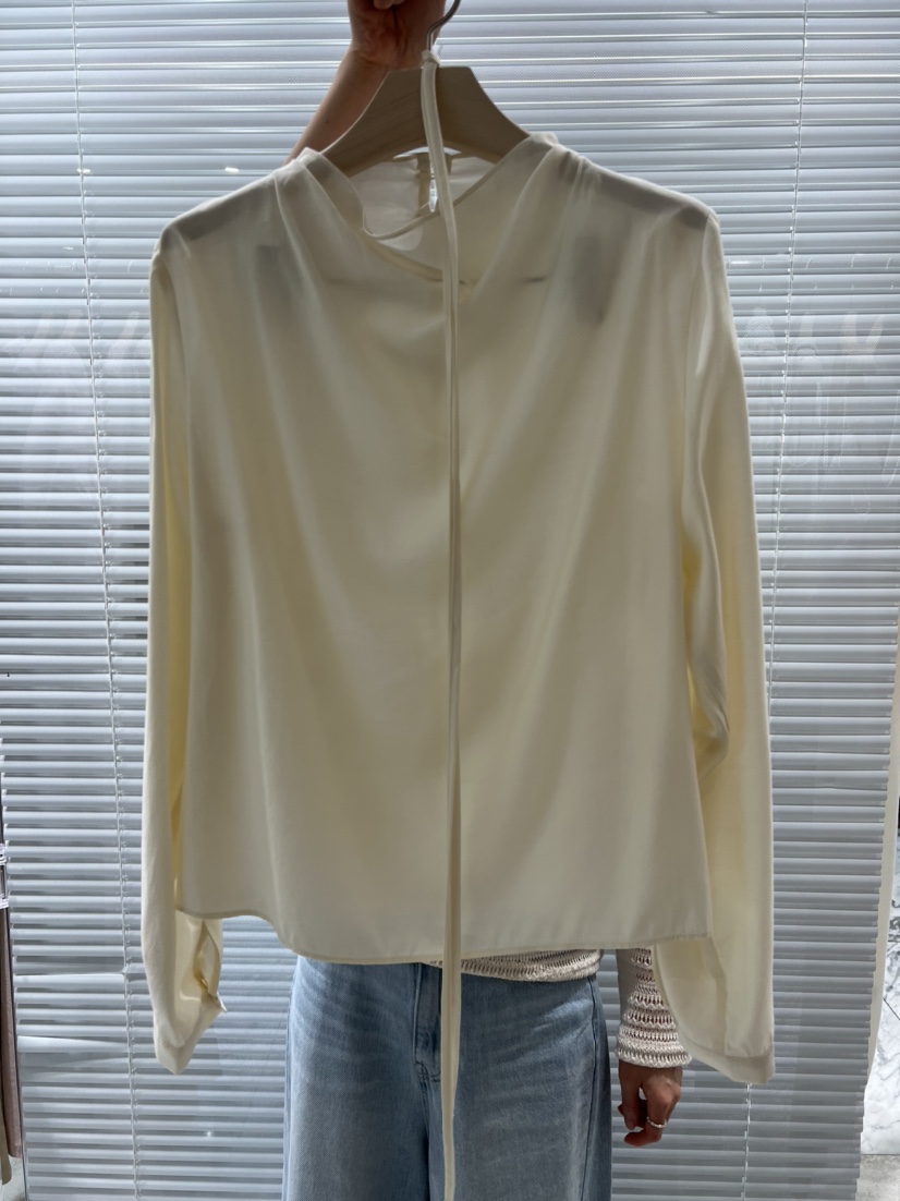 FF韓國代購㊣女士新品休閑真品25秋冬襯衫蕾絲衫含腰繩高領FF/SUNDAY襯衫/蕾絲衫圖色1