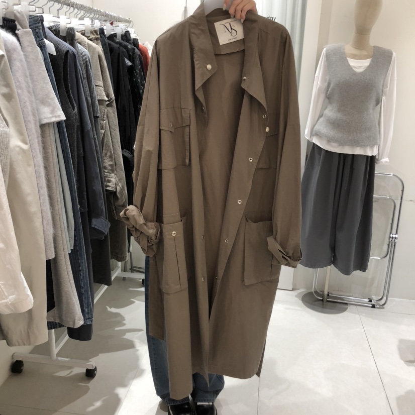MONDAY TO SUNDAY東大門㊣實拍女士新品25秋冬長款風衣含腰帶MONDAY TO SUNDAY長款風衣圖色3