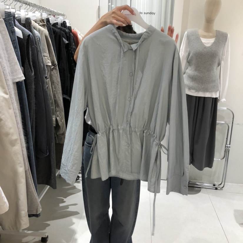 MONDAY TO SUNDAY韓國代購㊣女士新品休閑時尚襯衫蕾絲衫MONDAY TO SUNDAY襯衫/蕾絲衫