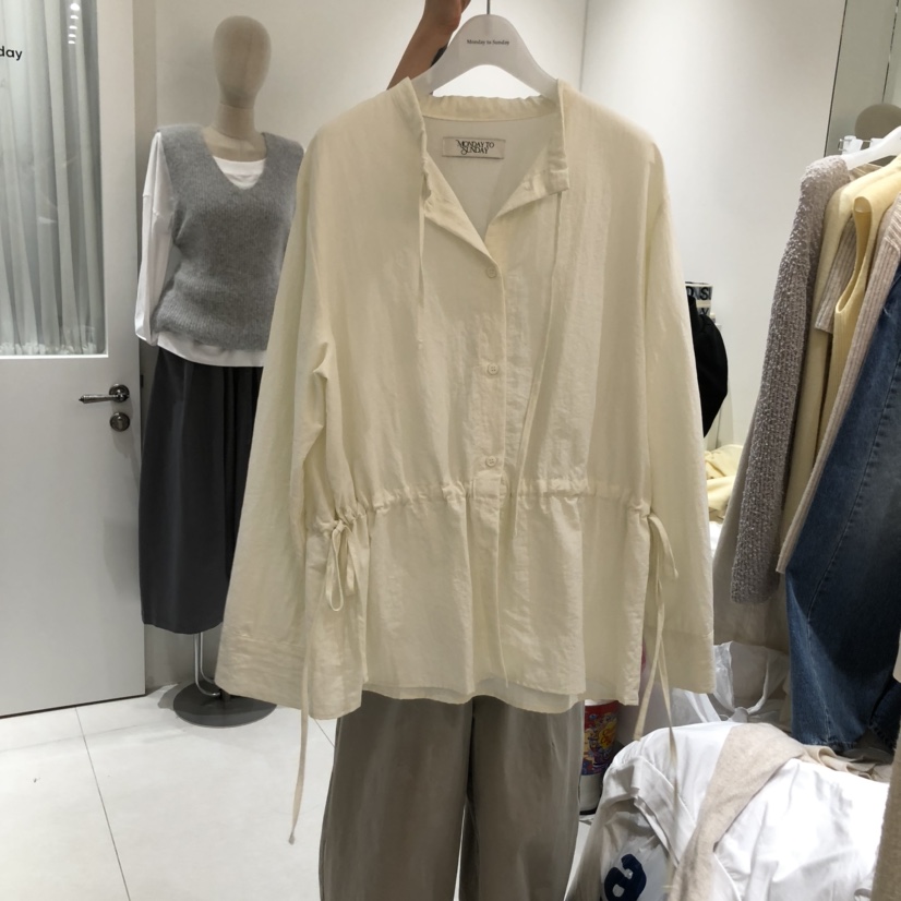 MONDAY TO SUNDAY韓國代購㊣女士新品休閑時尚襯衫蕾絲衫MONDAY TO SUNDAY襯衫/蕾絲衫圖色3