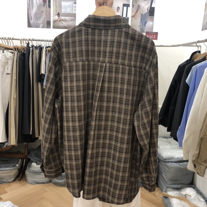NOWHERE東大門㊣直郵女裝新品休閑真品熱賣25秋冬襯衫蕾絲衫格紋NOWHERE襯衫/蕾絲衫