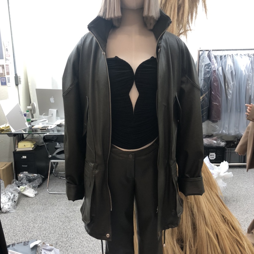ONEBYTWO東大門㊣實拍女裝新品推薦職業真品熱賣休閑時尚皮衣ONE BY TWO皮衣圖色3
