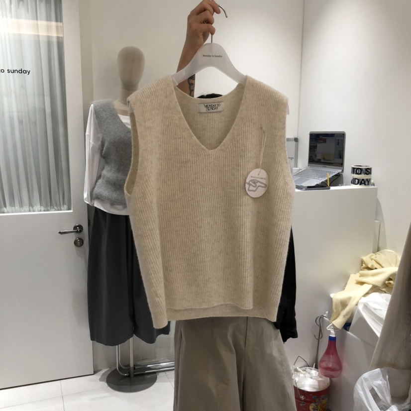 MONDAY TO SUNDAY東大門㊣代購女裝新品休閑熱賣吊帶背心MONDAY TO SUNDAY吊帶/背心圖色4