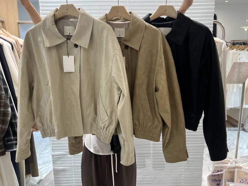 FF韓國代購㊣女士新品推薦人氣休閑25秋冬真品熱賣夾克皮革FF/SUNDAY夾克