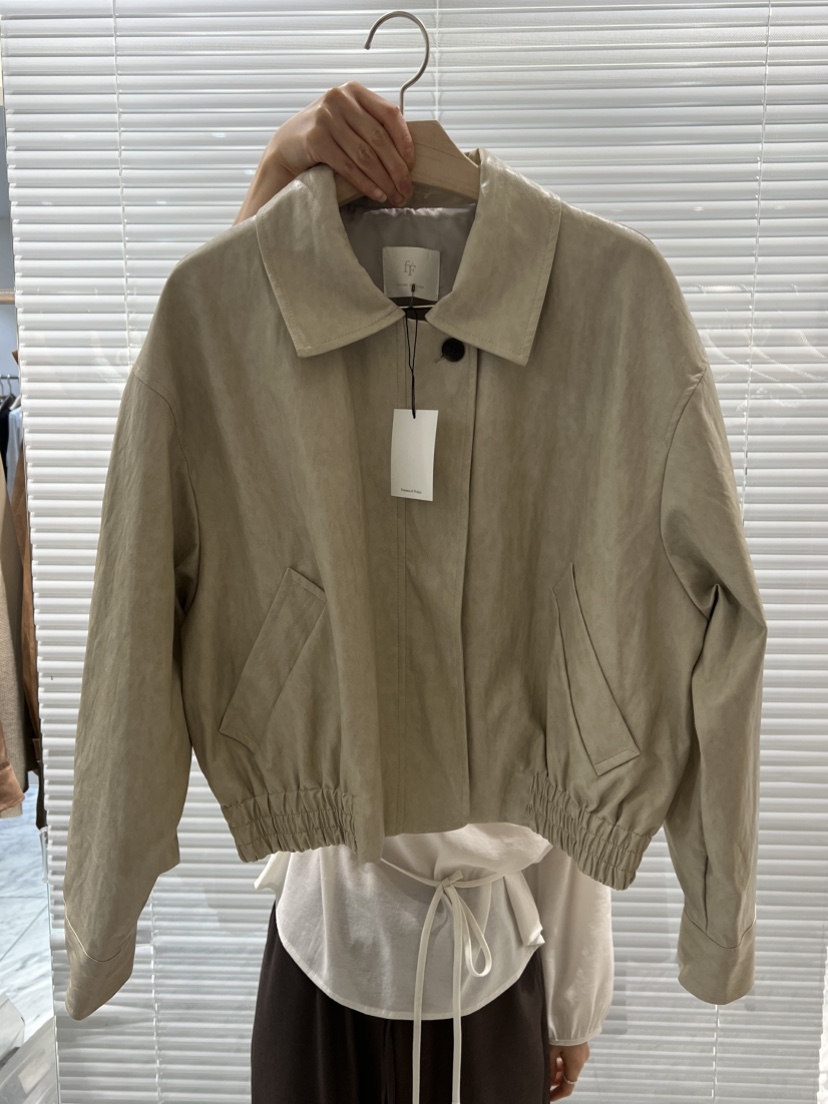 FF韓國代購㊣女士新品推薦人氣休閑25秋冬真品熱賣夾克皮革FF/SUNDAY夾克