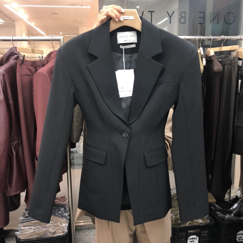 ONEBYTWO東大門㊣直郵女裝新品熱賣職業25秋冬推薦夾克鏤空ONE BY TWO夾克圖色2