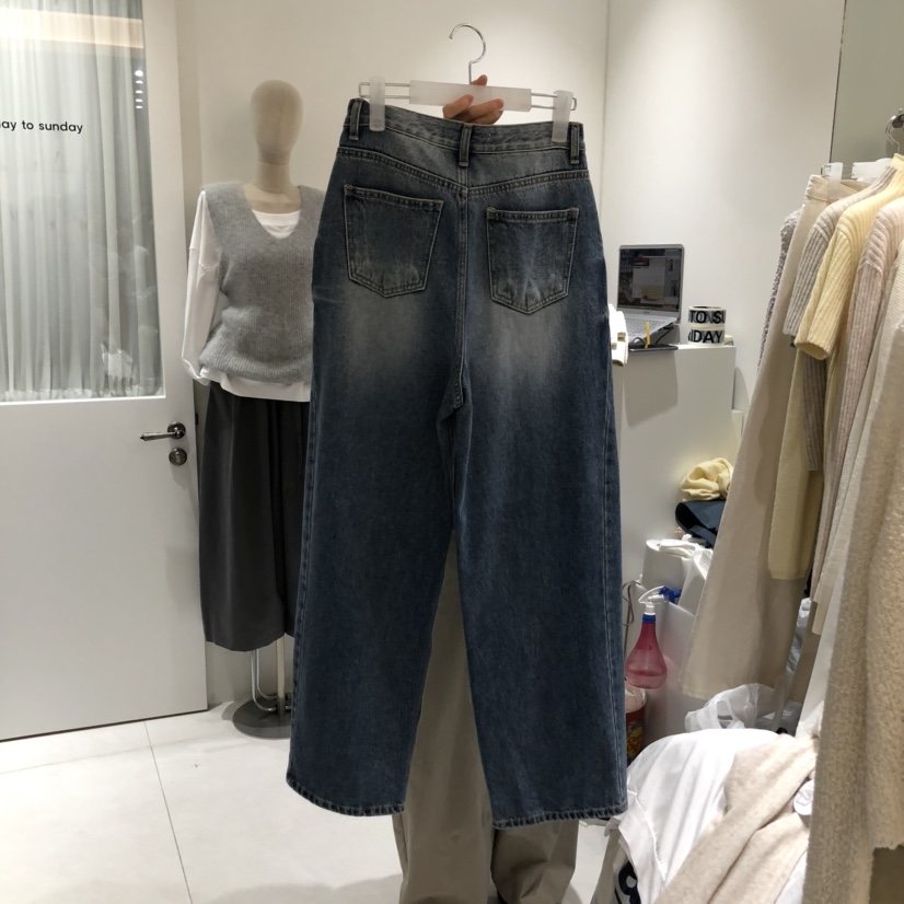 MONDAY TO SUNDAY東大門㊣實拍女士新品職業推薦人氣牛仔褲MONDAY TO SUNDAY牛仔褲