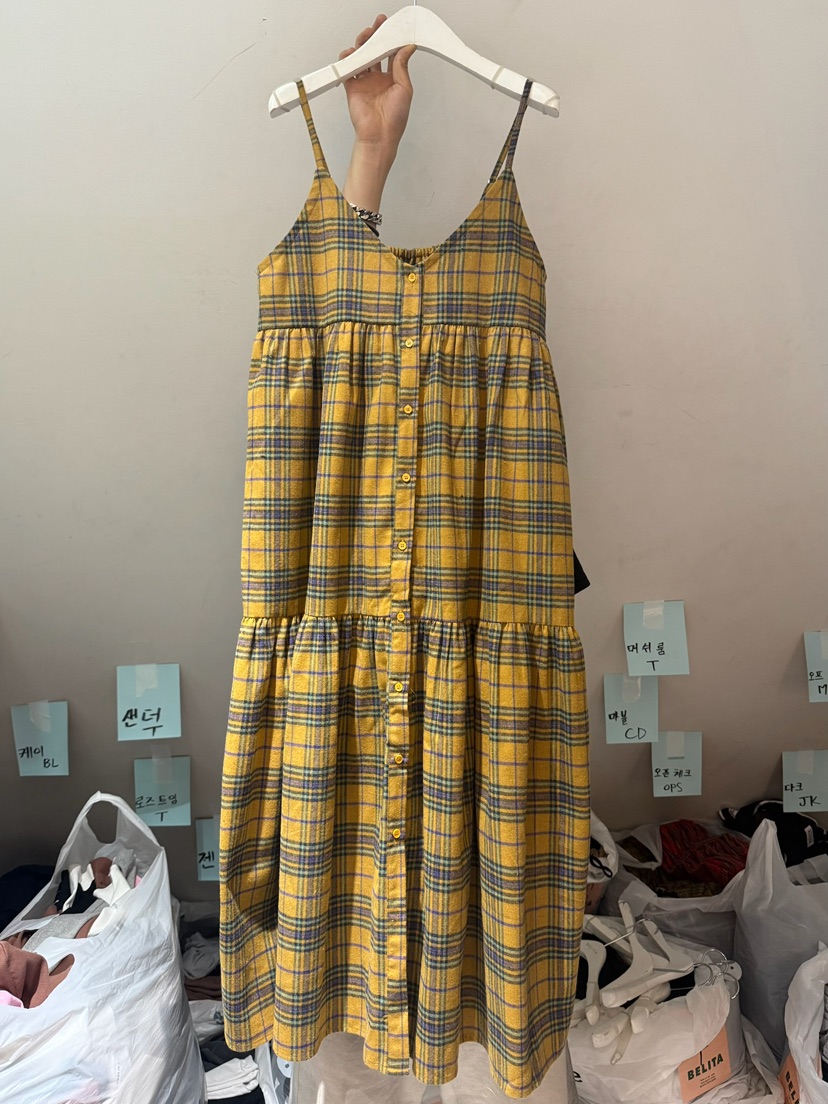 BELITA-L東大門㊣代購女裝新品人氣時尚推薦25秋冬連衣裙格紋BELITA-L連衣裙圖色1