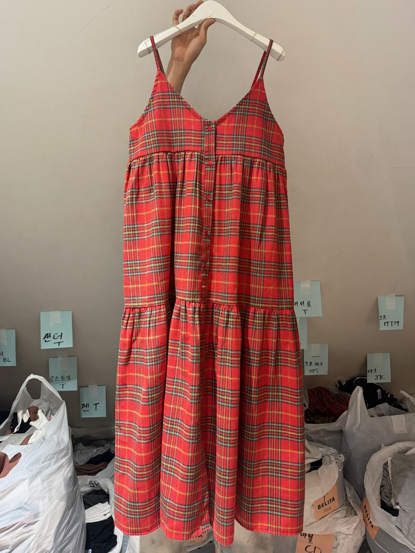 BELITA-L東大門㊣代購女裝新品人氣時尚推薦25秋冬連衣裙格紋BELITA-L連衣裙圖色2