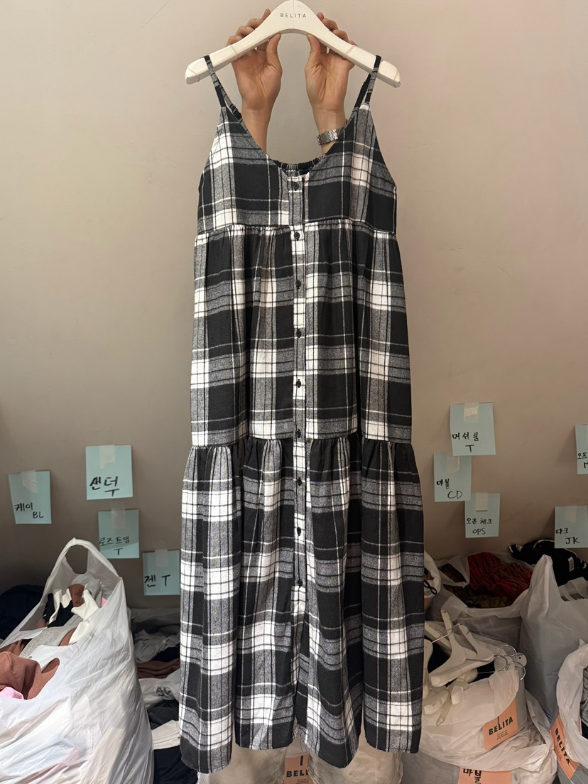 BELITA-L東大門㊣代購女裝新品人氣時尚推薦25秋冬連衣裙格紋BELITA-L連衣裙圖色3