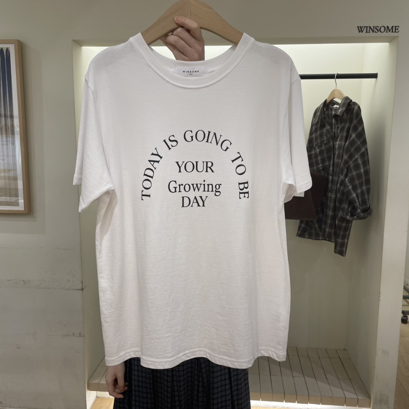WINSOME韓國代購㊣女裝新款推薦真品休閑熱賣職業人氣時尚T恤WINSOMET恤圖色4