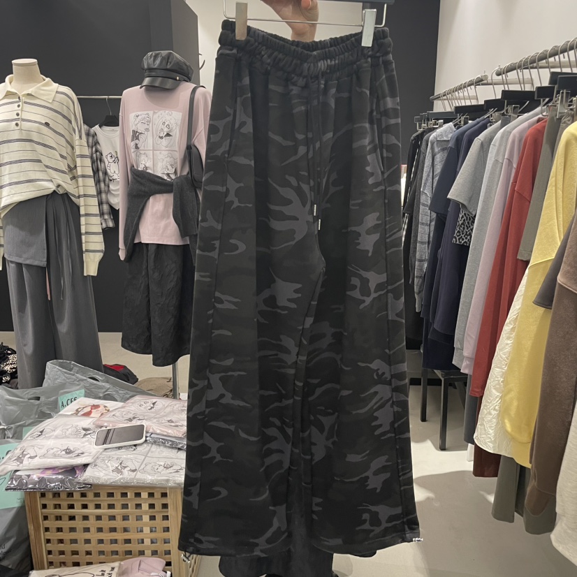 A.CES韓國代購㊣女士新品真品25秋冬推薦時尚熱賣休閑褲迷彩A.CES休閑褲圖色2