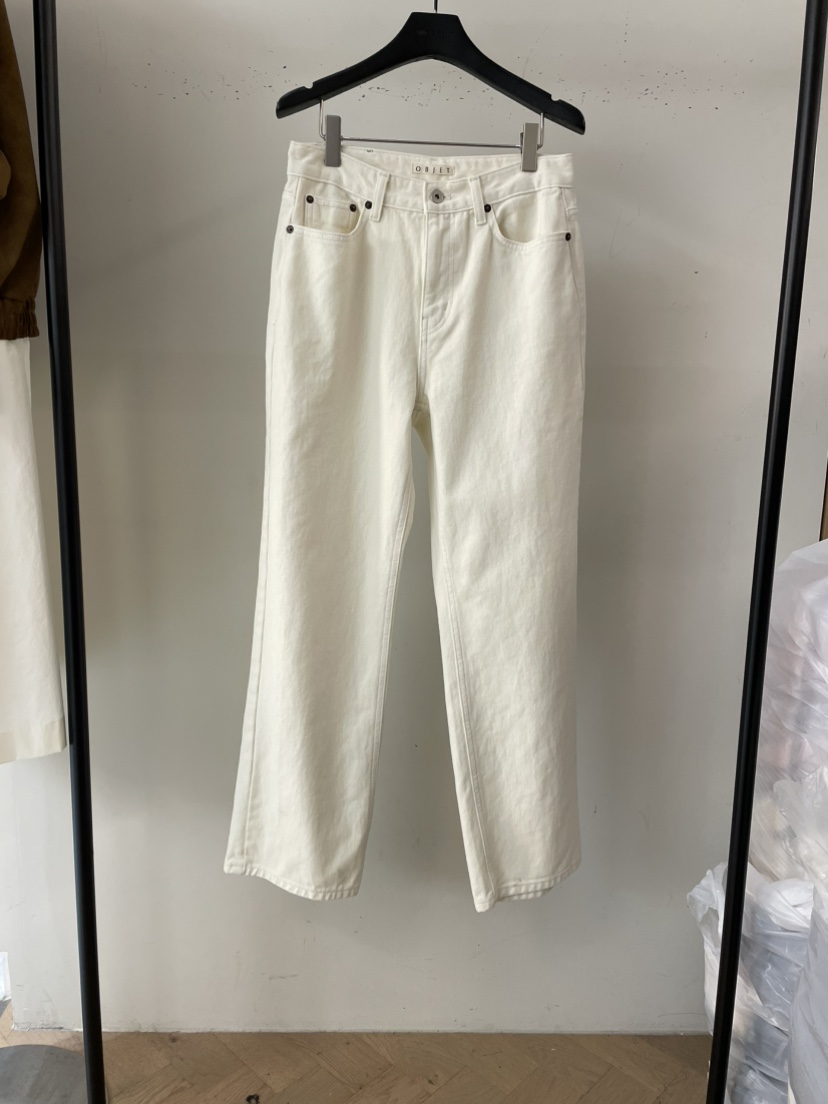 OBJET東大門㊣實拍女裝新品時尚25秋冬職業熱賣推薦人氣牛仔褲love us u/OBJET牛仔褲