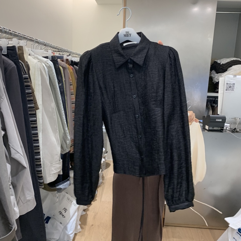 MEET ME東大門㊣代購女裝新品休閑時尚人氣職業襯衫蕾絲衫MEET ME襯衫/蕾絲衫圖色3