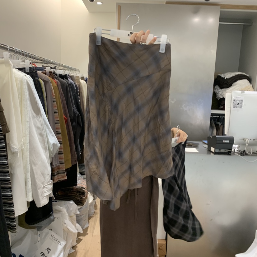 MEET ME東大門㊣代購女裝新品25秋冬推薦休閑半身裙中短裙MEET ME半身裙/中短裙圖色3