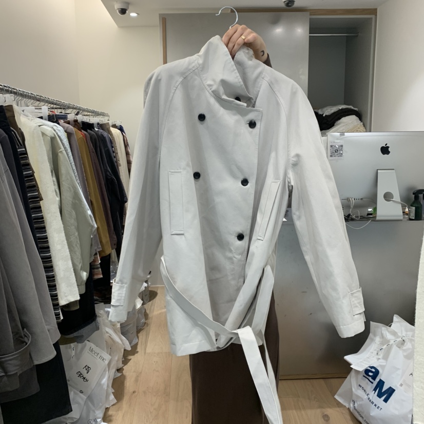 MEET ME東大門㊣直郵女士新品休閑推薦人氣熱賣夾克含腰帶MEET ME夾克圖色3