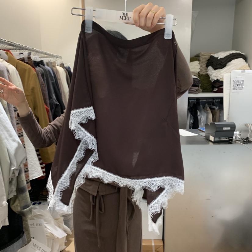 MEET ME東大門㊣直郵女裝新款時尚熱賣25秋冬真品短裙蕾絲MEET ME短裙圖色1