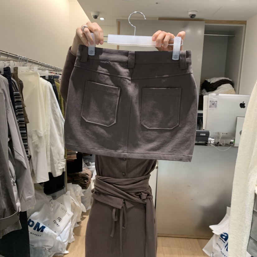 MEET ME韓國代購㊣女裝新品人氣時尚職業熱賣真品短裙工裝褲MEET ME短裙