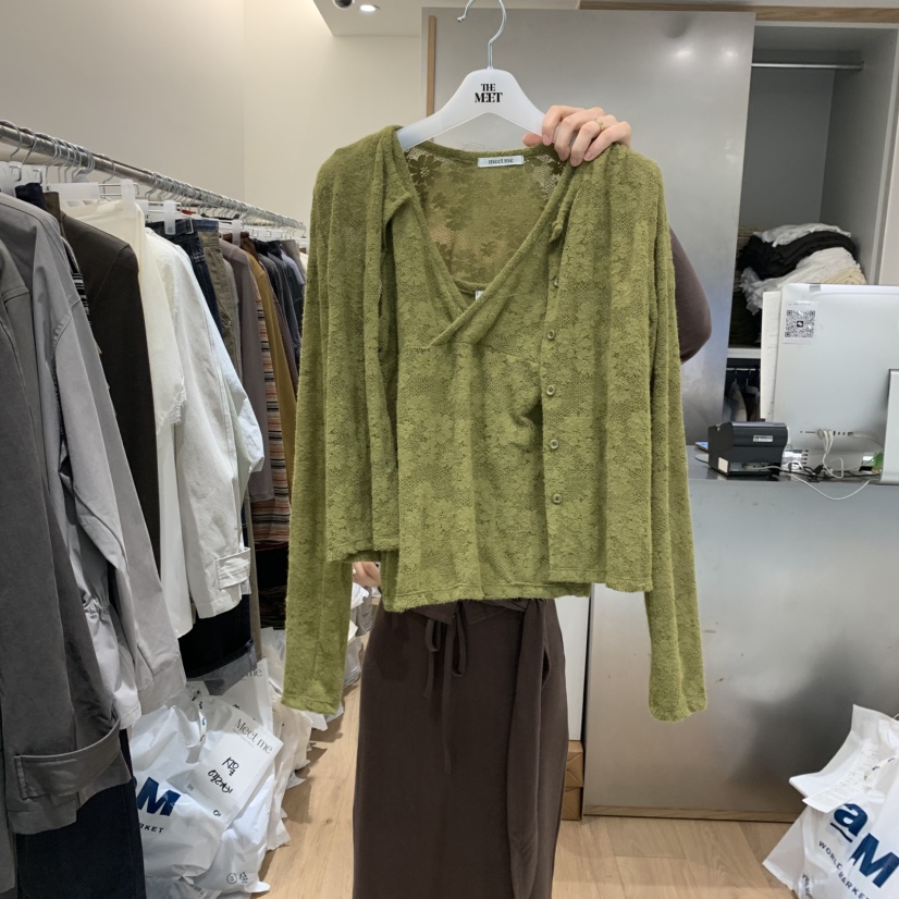MEET ME東大門㊣實拍女士新品25秋冬休閑人氣推薦套裝開衫MEET ME套裝圖色1