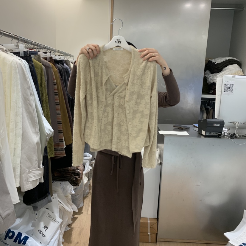 MEET ME東大門㊣實拍女士新品25秋冬休閑人氣推薦套裝開衫MEET ME套裝圖色2