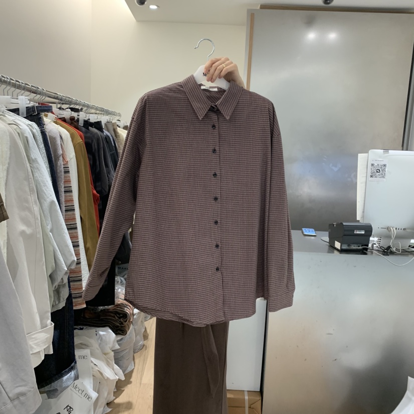 MEET ME東大門㊣代購女裝新款時尚推薦人氣25秋冬襯衫蕾絲衫MEET ME襯衫/蕾絲衫圖色1