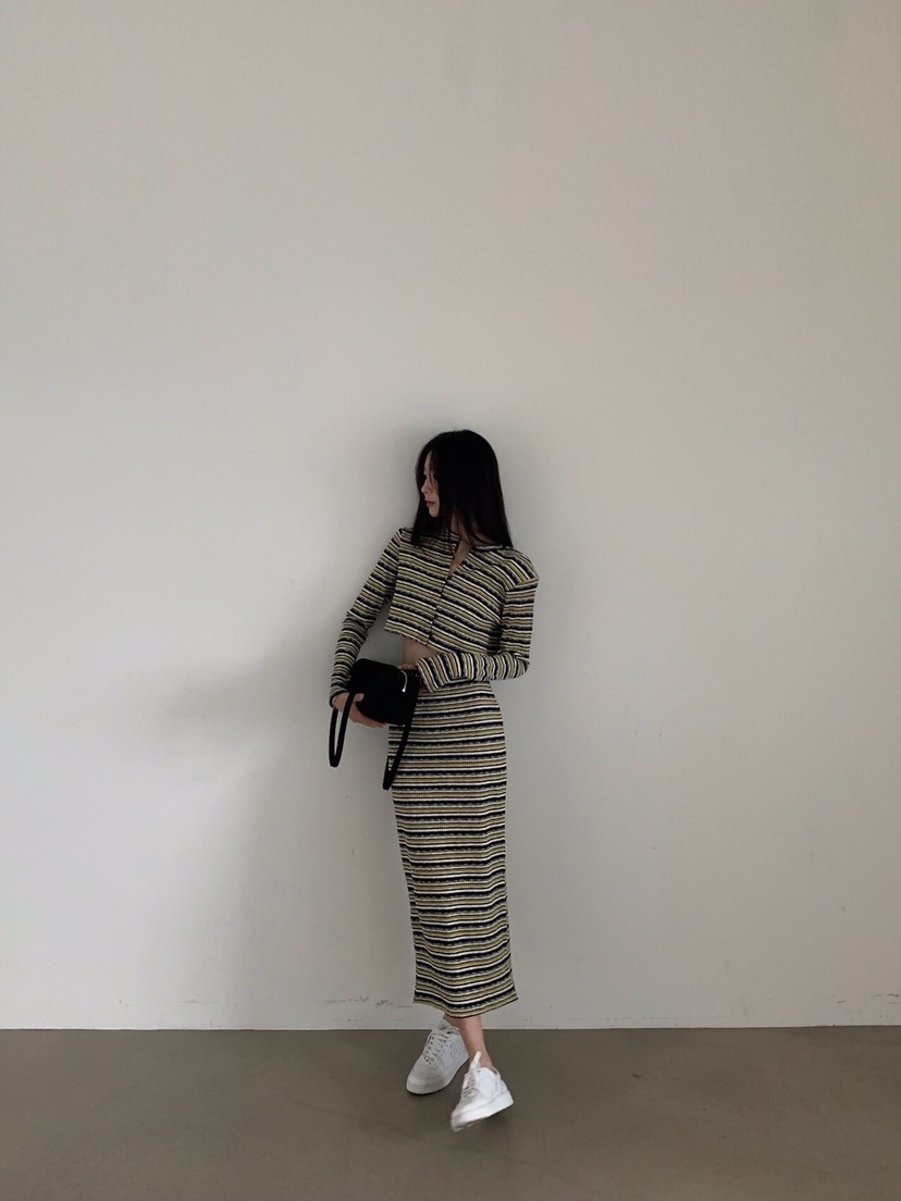 VERANDA東大門㊣實拍女士新款休閑真品職業25秋冬長裙單排扣VERANDA長裙