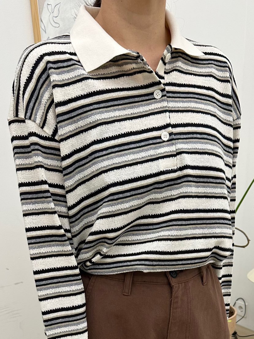 BUT韓國直郵㊣女士新品時尚真品人氣熱賣推薦25秋冬長袖T恤button長袖T恤