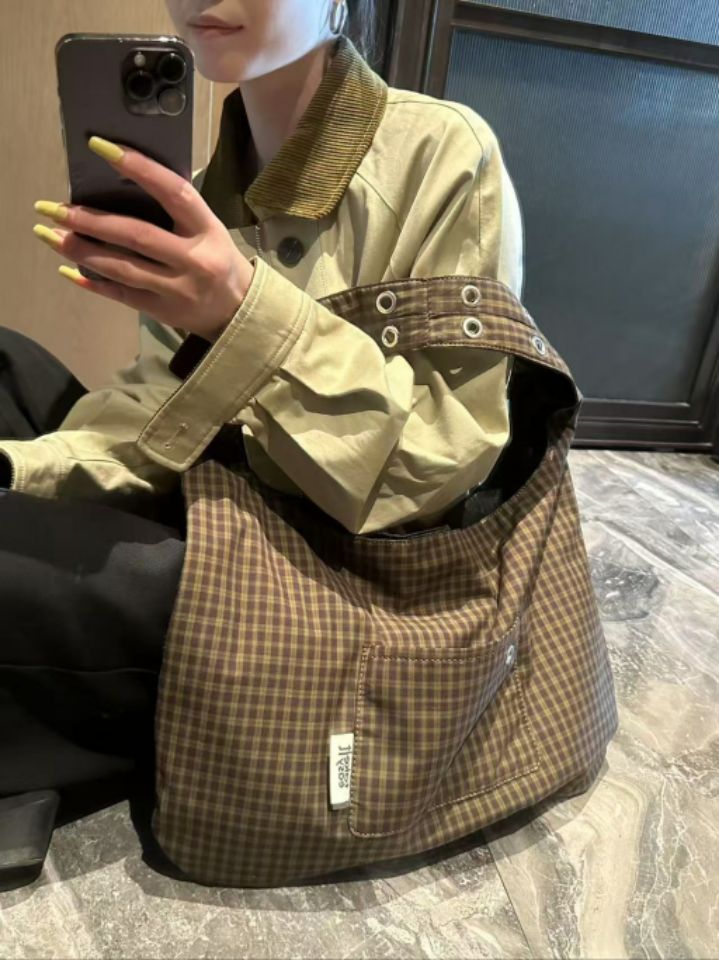 TROUVAILLE韓國代購㊣女裝新品職業休閑熱賣單肩斜跨包雙面TROUVAILLE單肩/斜跨包圖色2
