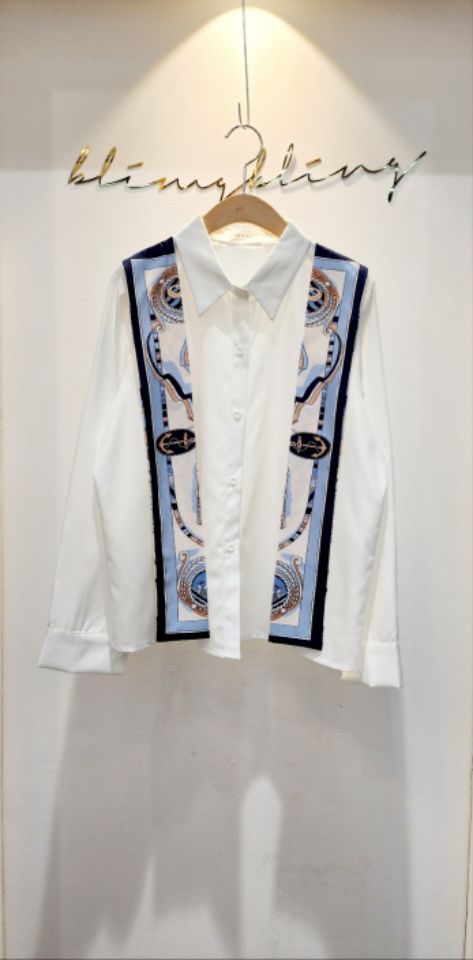 BLING BLING-S韓國代購㊣女士新品推薦人氣25秋冬襯衫蕾絲衫BLING BLING-S襯衫/蕾絲衫