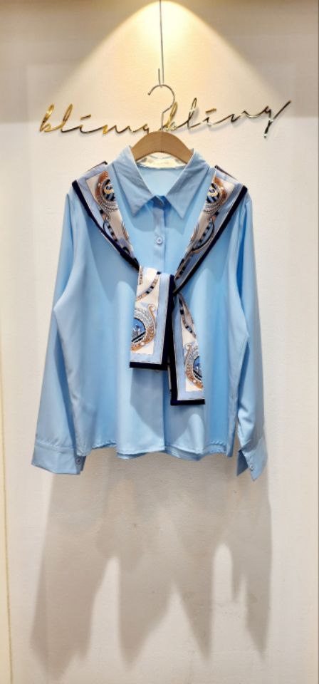 BLING BLING-S韓國代購㊣女士新品推薦人氣25秋冬襯衫蕾絲衫BLING BLING-S襯衫/蕾絲衫