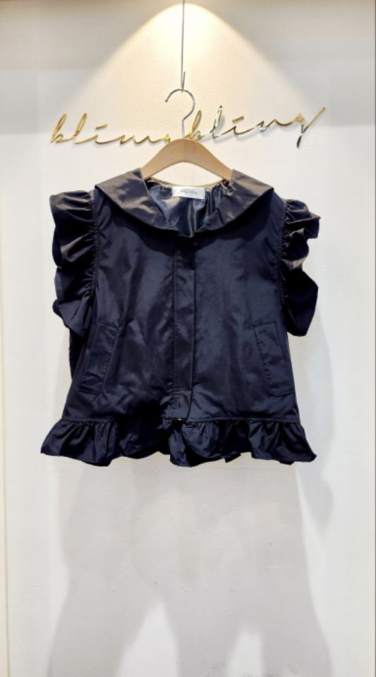 BLING BLING-S東大門㊣代購女士新品休閑熱賣25秋冬馬甲荷葉邊BLING BLING-S馬甲圖色2