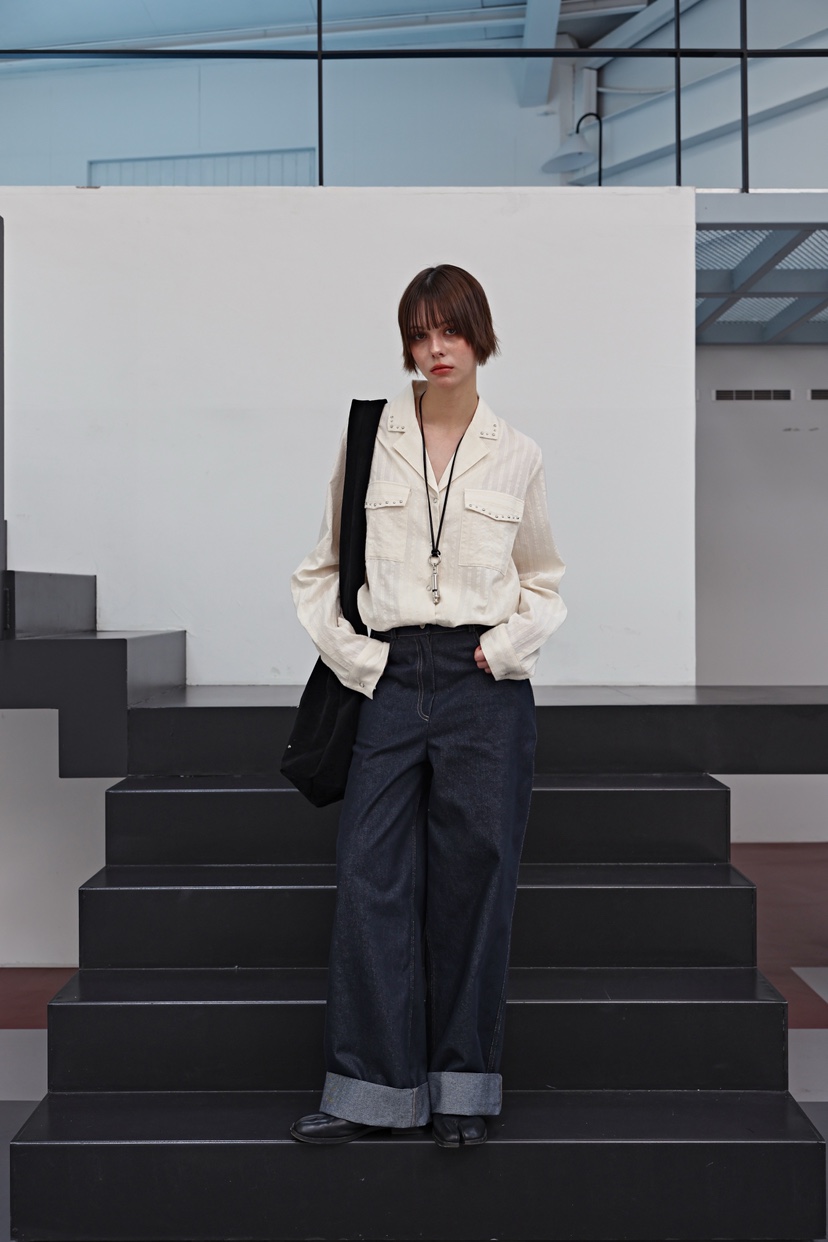 MURMUR韓國代購㊣女士新款25秋冬人氣真品時尚職業襯衫蕾絲衫MURMUR襯衫/蕾絲衫