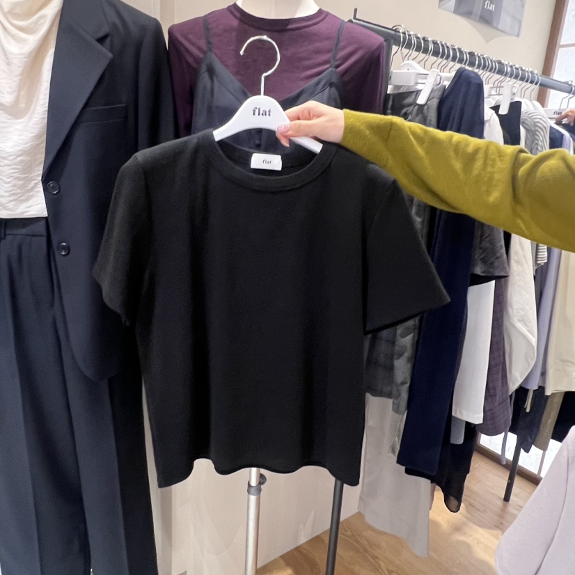 FLAT東大門㊣實拍女士新品真品25秋冬職業熱賣休閑人氣推薦T恤FLATT恤圖色1