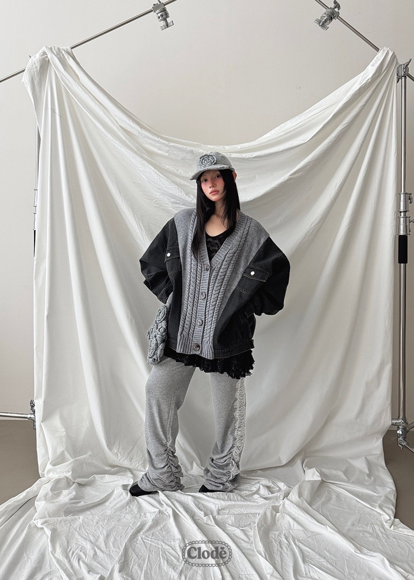 CLODE東大門㊣實拍女士新品時尚熱賣職業25秋冬真品休閑褲褶皺CLODE休閑褲
