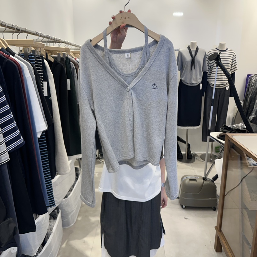 TAN&amp;COMO東大門㊣代購女士新品人氣休閑時尚針織衫假兩件tan-COMO針織衫圖色2