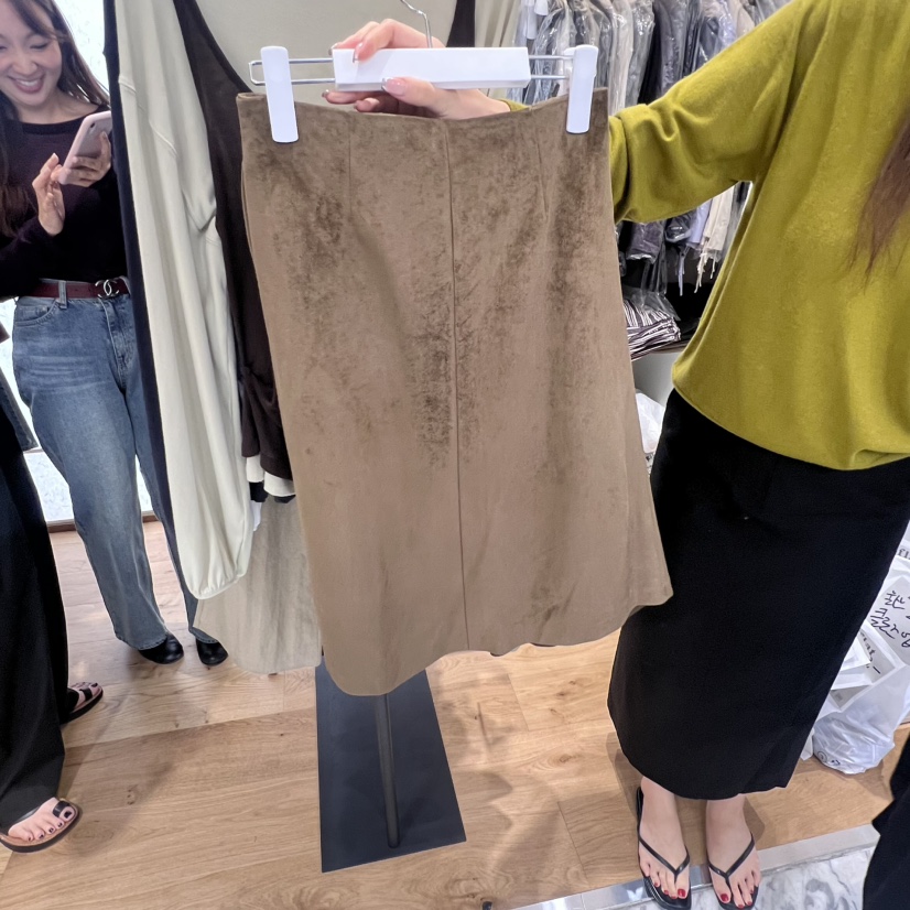 FLAT東大門㊣代購女裝新款休閑25秋冬真品人氣半身裙中短裙FLAT半身裙/中短裙