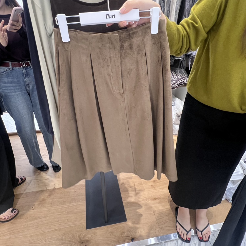 FLAT東大門㊣代購女裝新款休閑25秋冬真品人氣半身裙中短裙FLAT半身裙/中短裙