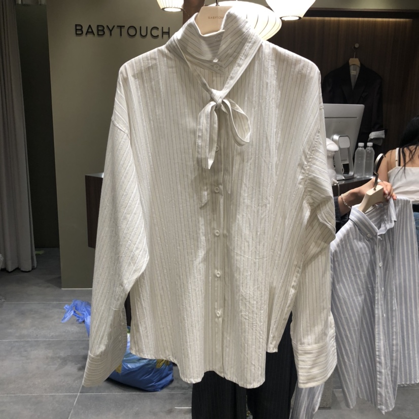 BABYTOUCH韓國直郵㊣女裝新款25秋冬熱賣推薦襯衫蕾絲衫含脖帶BABYTOUCH襯衫/蕾絲衫