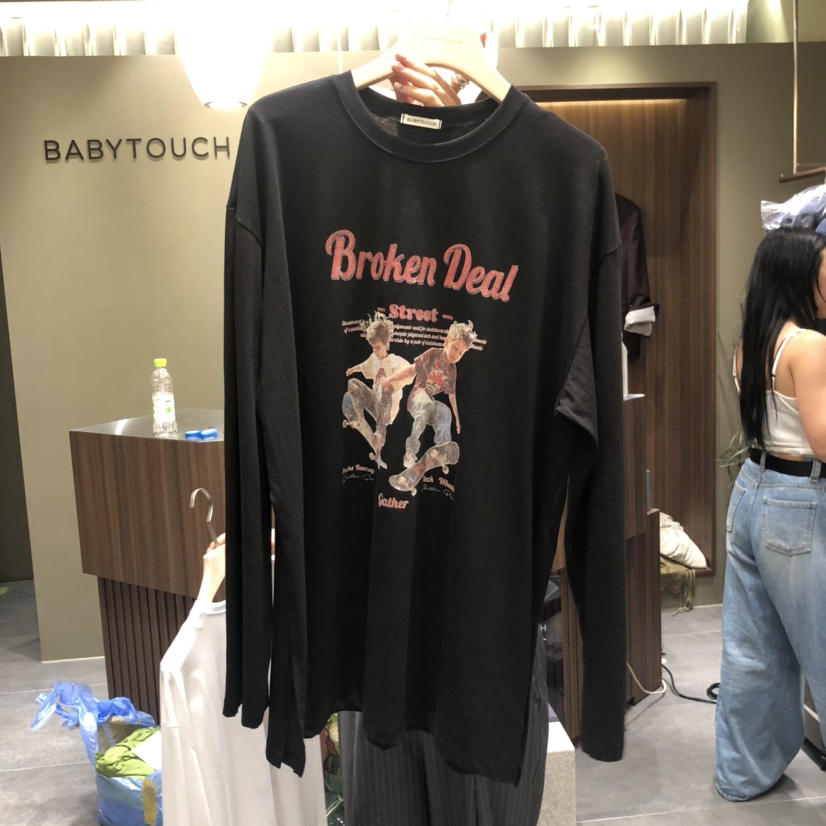 BABYTOUCH東大門㊣實拍女裝新款25秋冬職業推薦熱賣長袖T恤BABYTOUCH長袖T恤圖色2