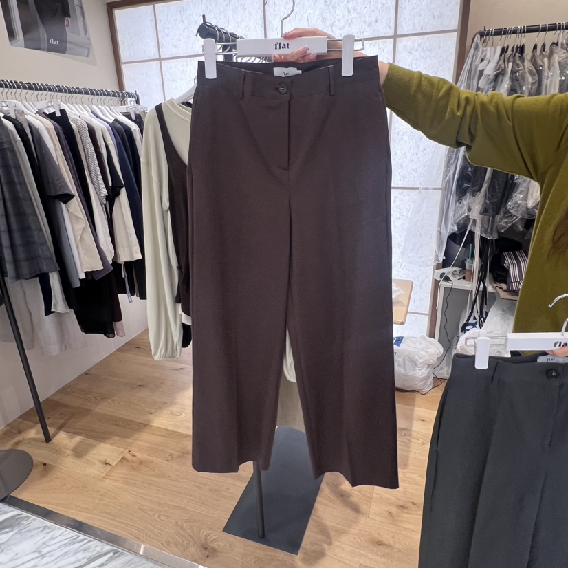 FLAT東大門㊣直郵女士新品休閑25秋冬真品人氣職業休閑褲棉布FLAT休閑褲圖色1