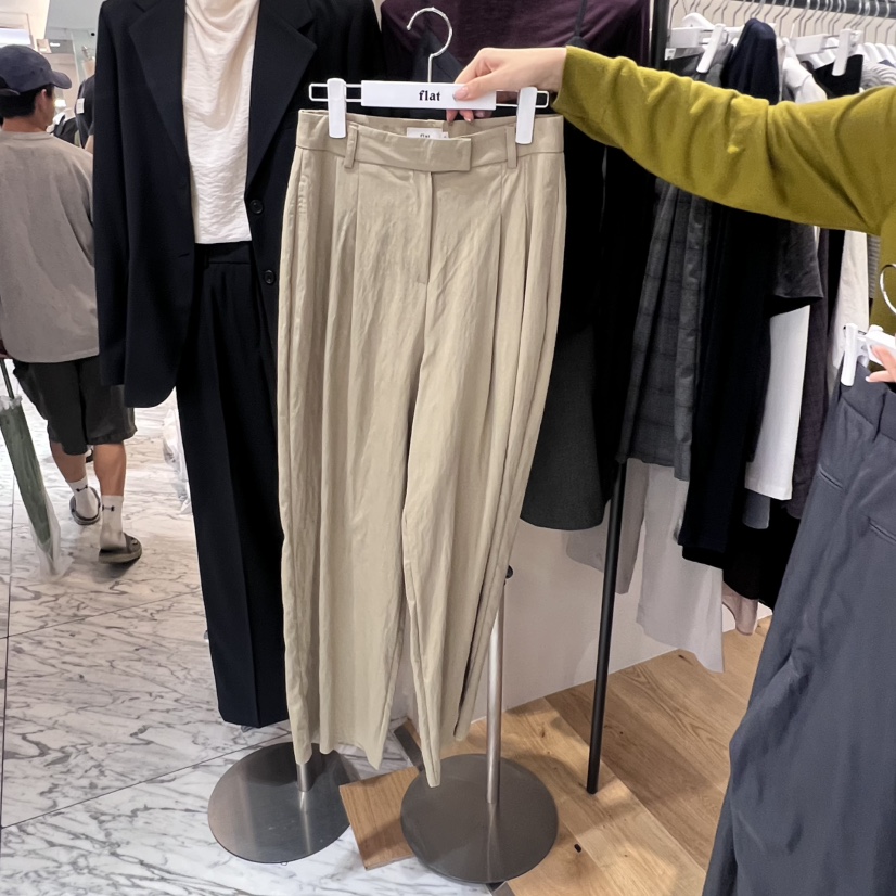 FLAT東大門㊣代購女士新款25秋冬推薦真品熱賣休閑職業休閑褲FLAT休閑褲圖色2