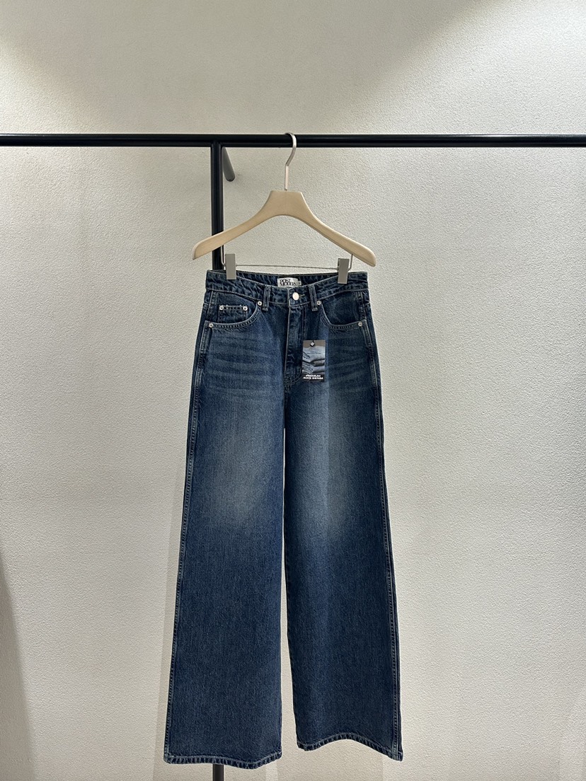 POSTMODERN東大門㊣代購女裝新品25秋冬人氣職業熱賣牛仔褲POSTMODERN牛仔褲圖色1