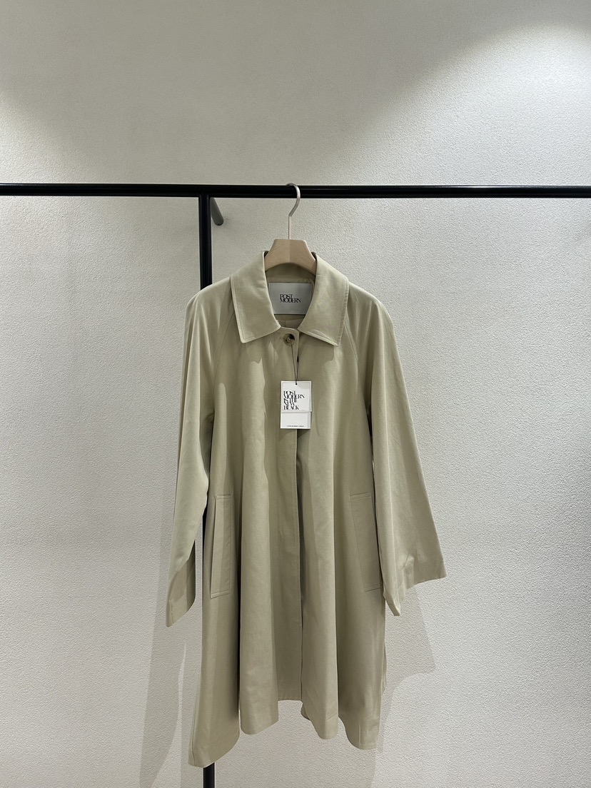 POSTMODERN東大門㊣直郵女士新款25秋冬真品長款風衣含腰帶POSTMODERN長款風衣