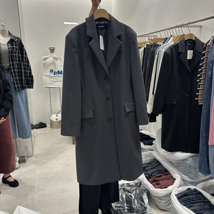 ANN MARGRET東大門㊣實拍女士新品推薦長款風衣GRETA.Y長款風衣